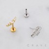 MULTI BEZEL CZ ROUND CURVED ARCH LINE THREADLESS (PUSH IN) 316L SURGICAL STEEL LABRET SET